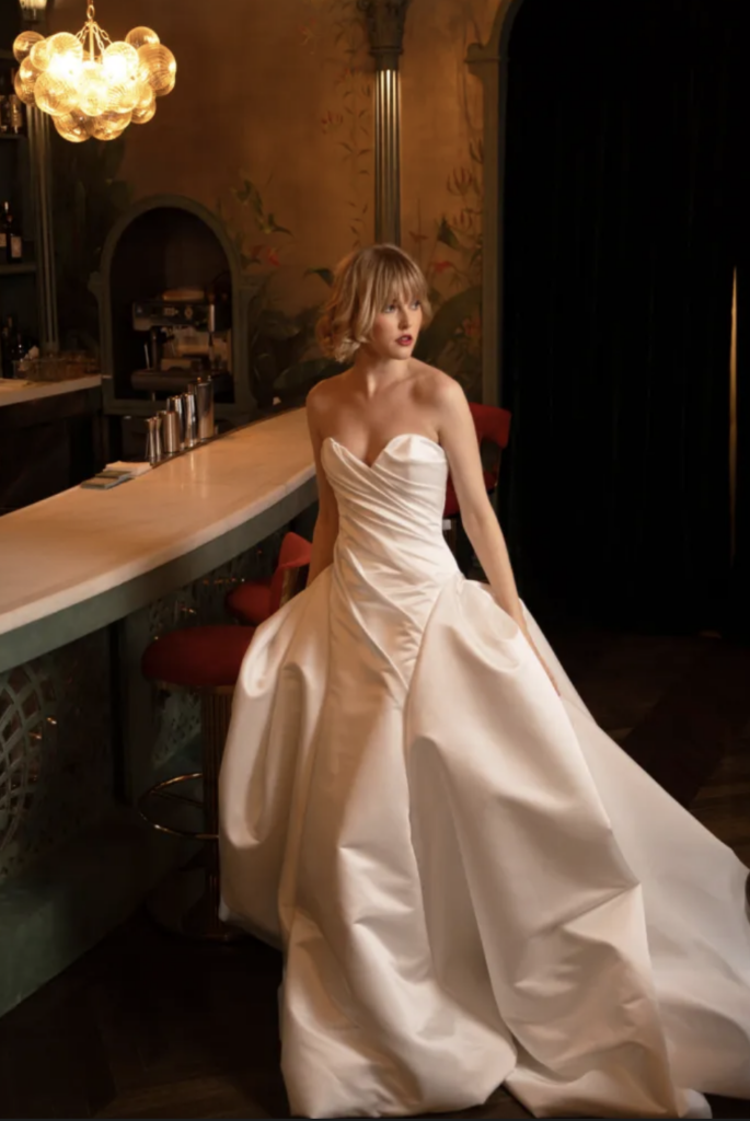 Nardos wedding gown with dropped waist